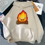 sudadera calcifer crema