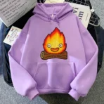sudadera calcifer violeta