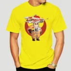 camiseta ghibli porco rosso amarillo