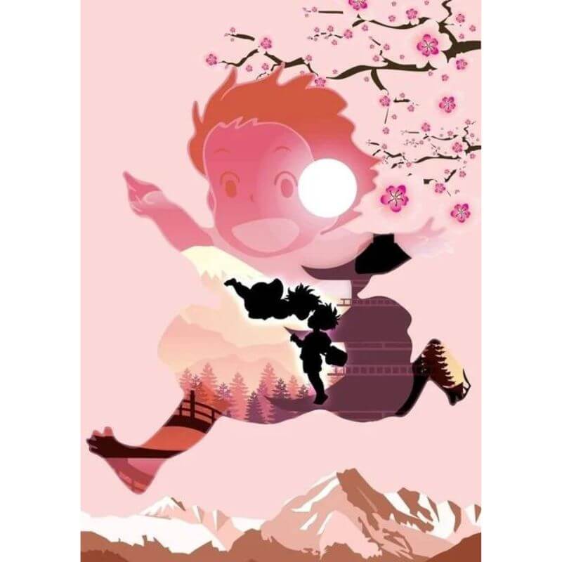 Poster Ponyo Rosa