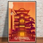 Poster arancione La città incantata