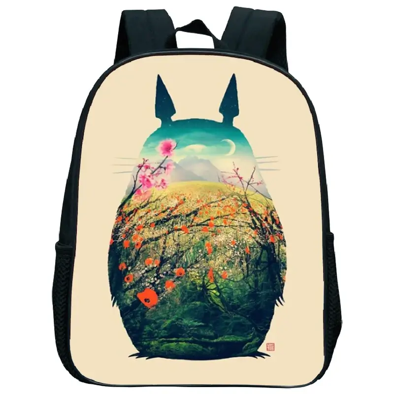 Zaino Totoro Nero Paesaggio Zaino Totoro Nero Paesaggio