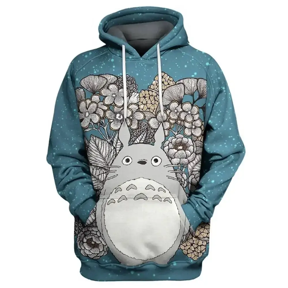 Felpa Totoro Fiori Felpa Totoro Fiori