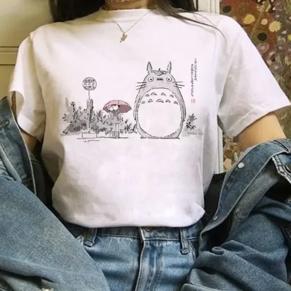 Maglietta Totoro Donna Pioggia