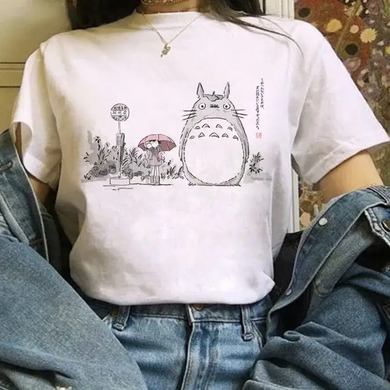 Maglietta Totoro Donna Pioggia Maglietta Totoro Donna Pioggia